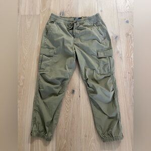 Polo Ralph Lauren Supreme Touch Chino-chno Green Jogger Capri Pant - Size Small